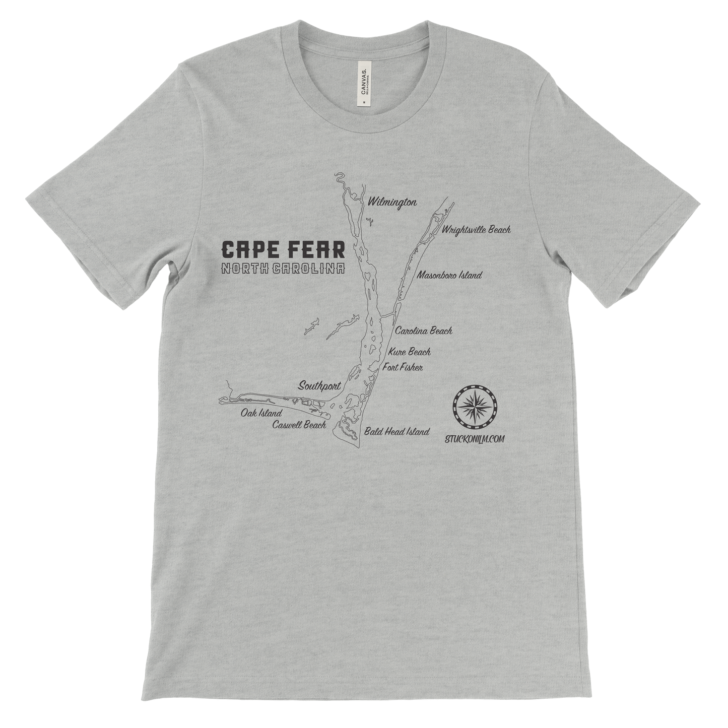 Cape Fear Map Light T-shirt