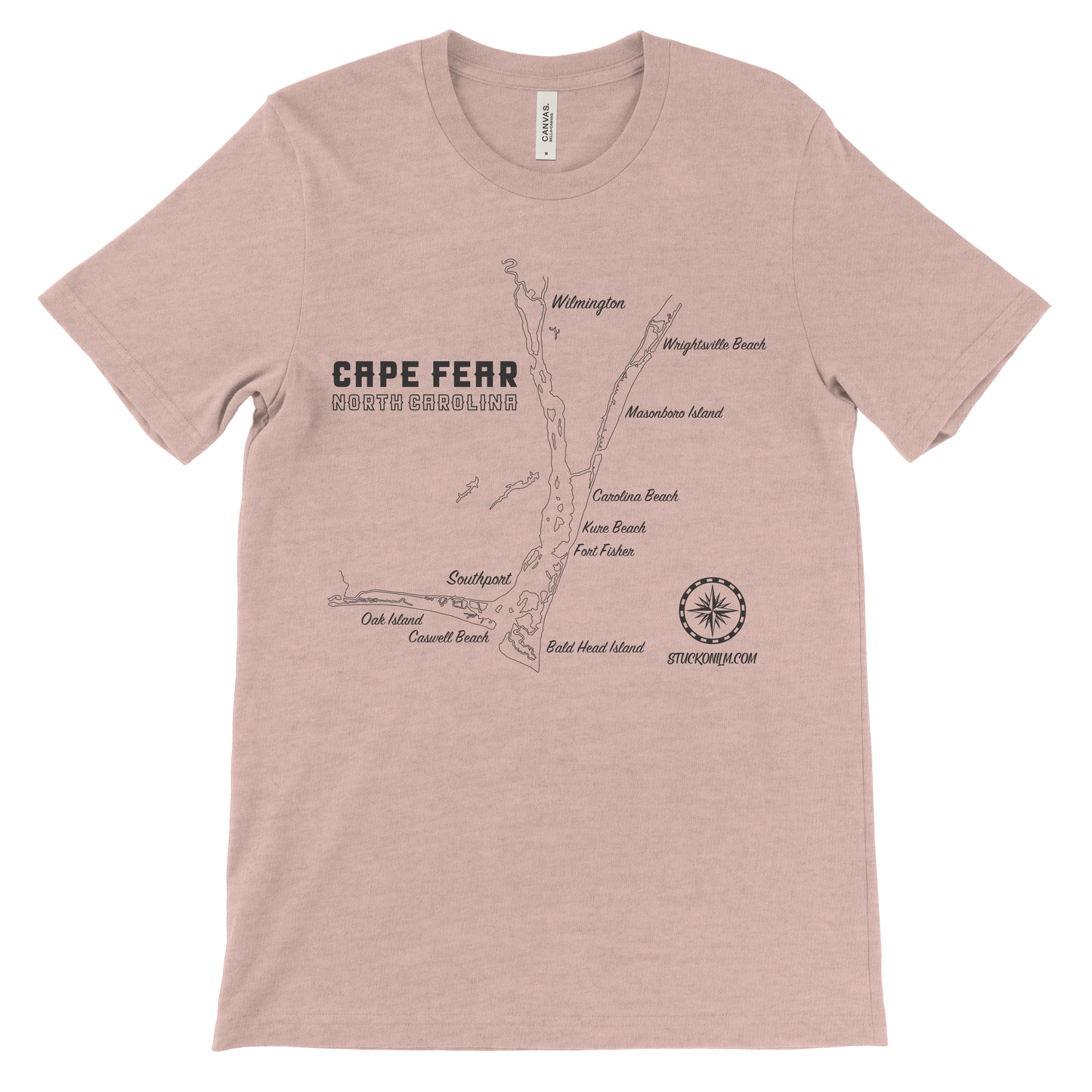 Cape Fear Map Light T-shirt