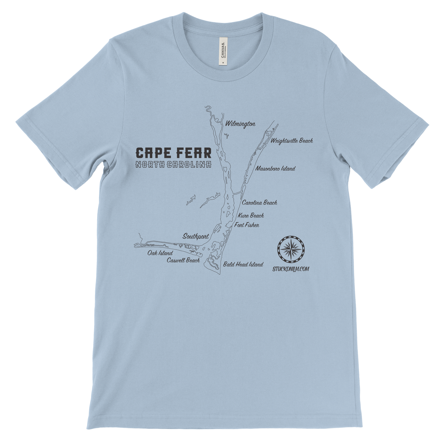 Cape Fear Map Light T-shirt