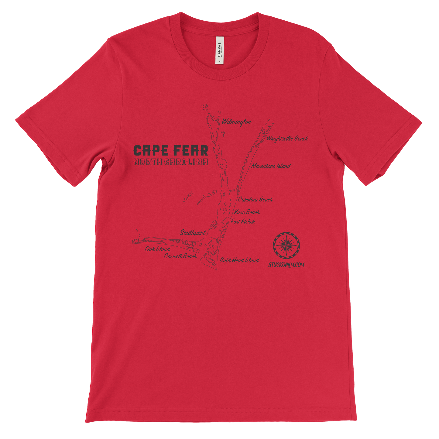 Cape Fear Map Light T-shirt