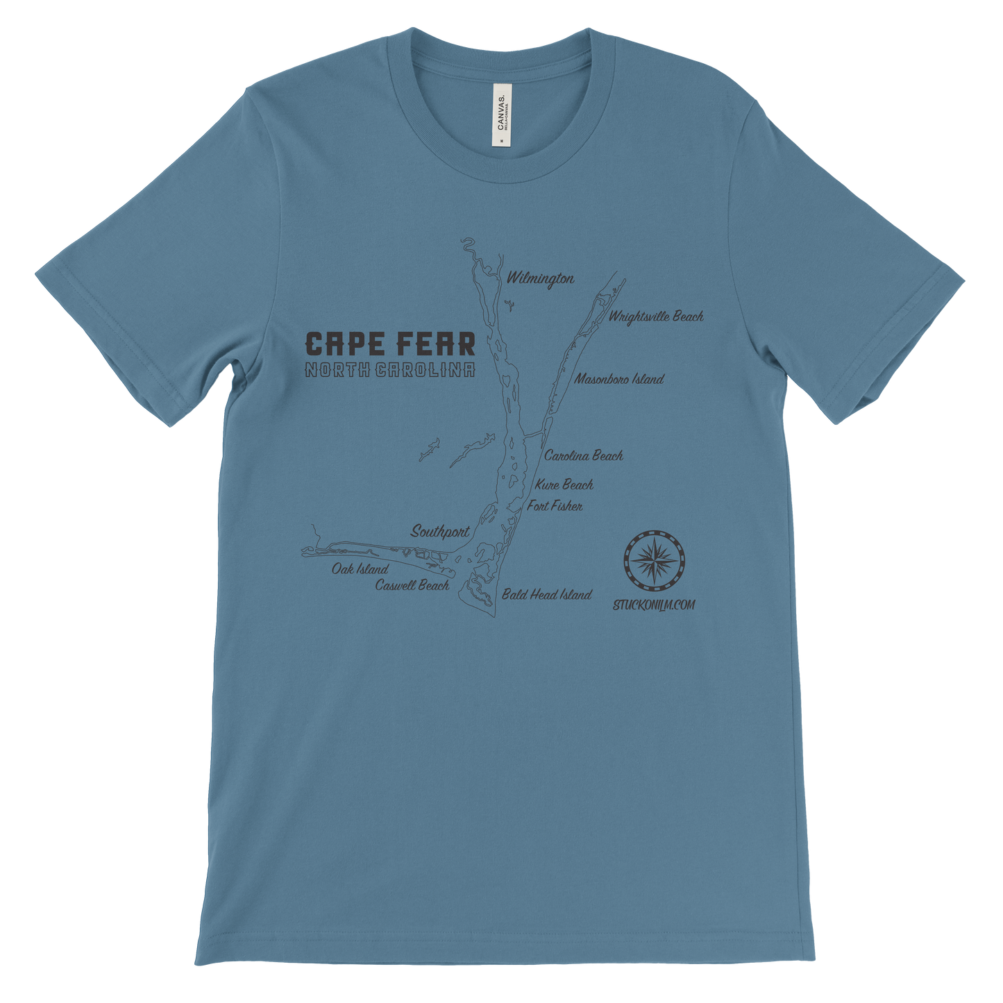 Cape Fear Map Light T-shirt