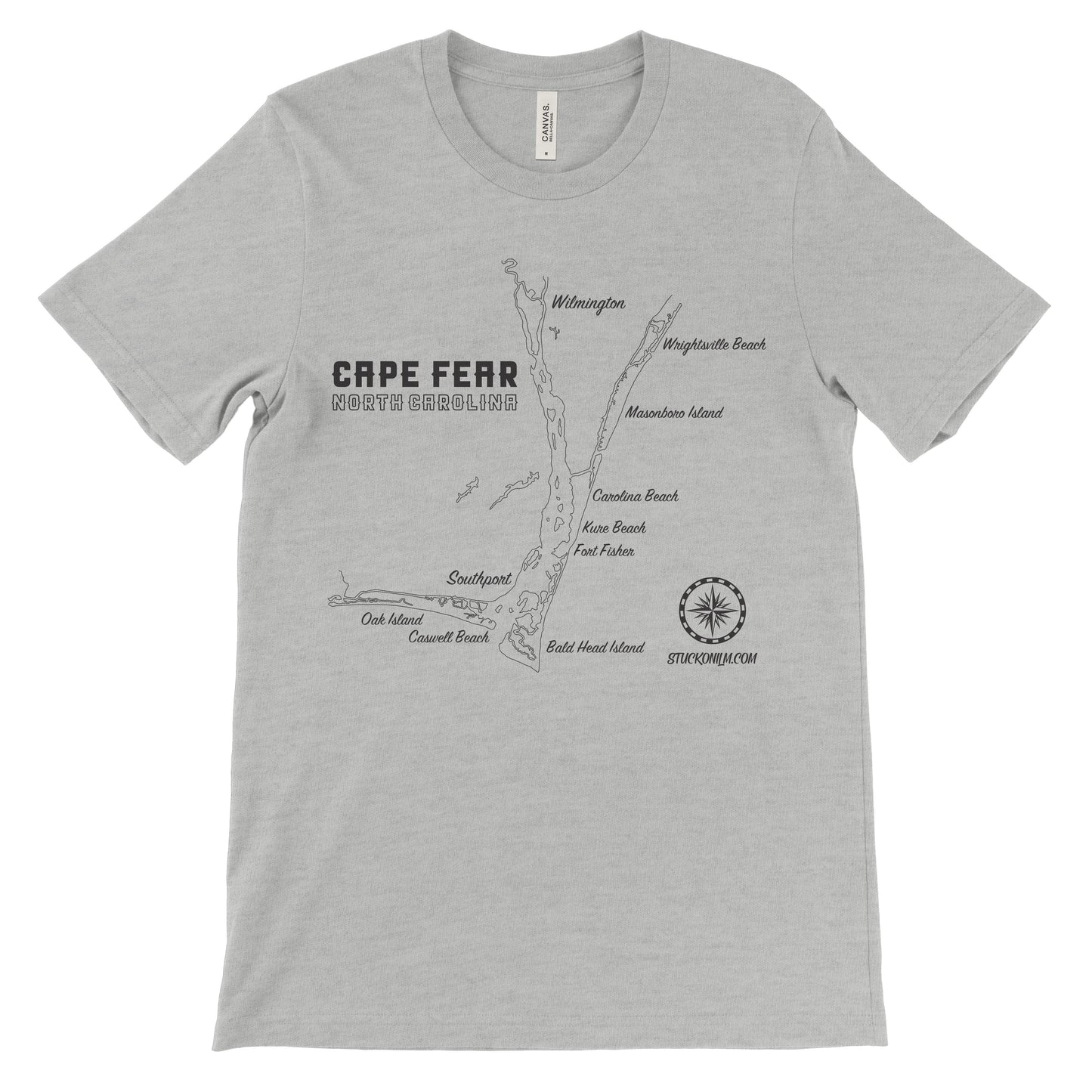 Cape Fear Map Light T-shirt