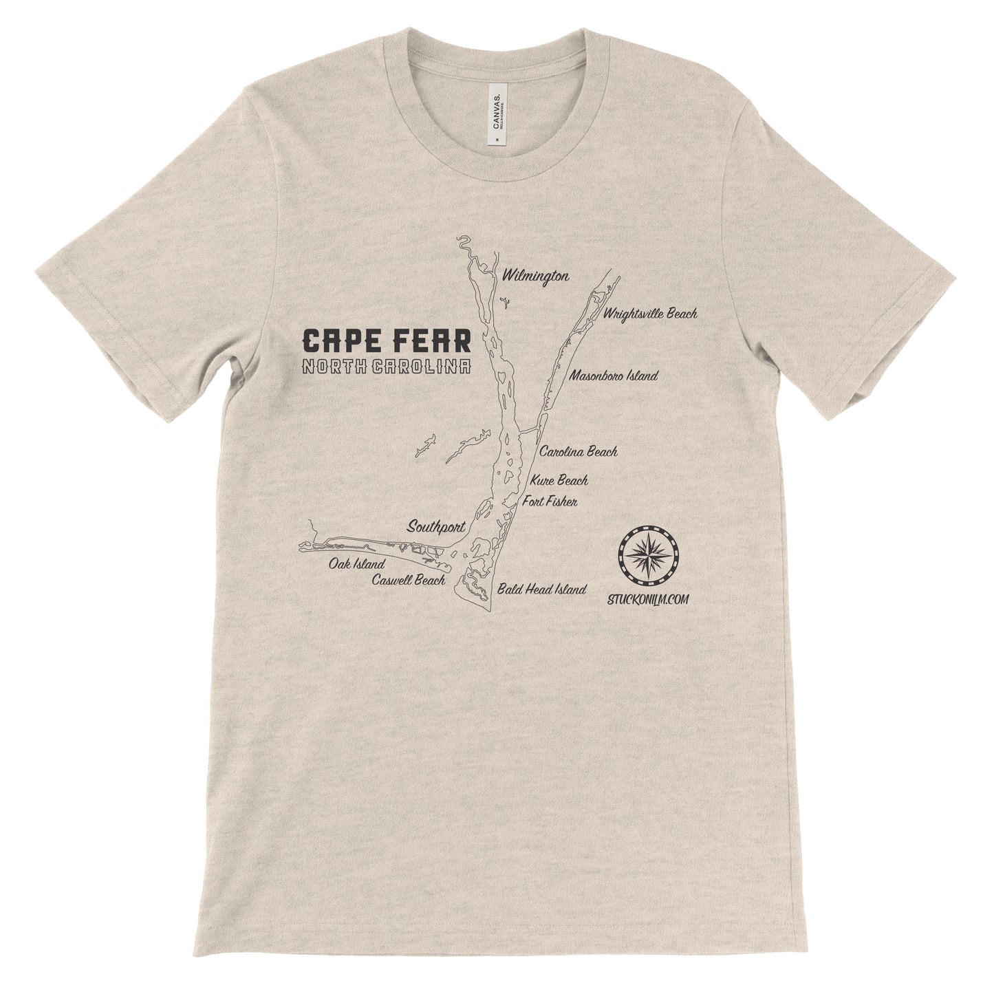 Cape Fear Map Light T-shirt