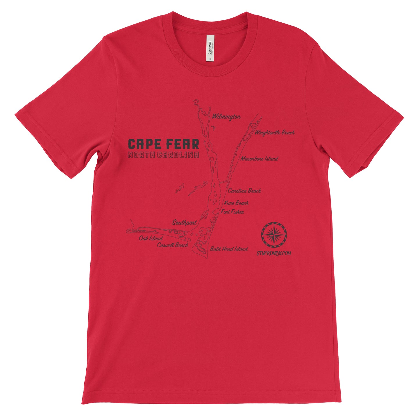 Cape Fear Map Light T-shirt