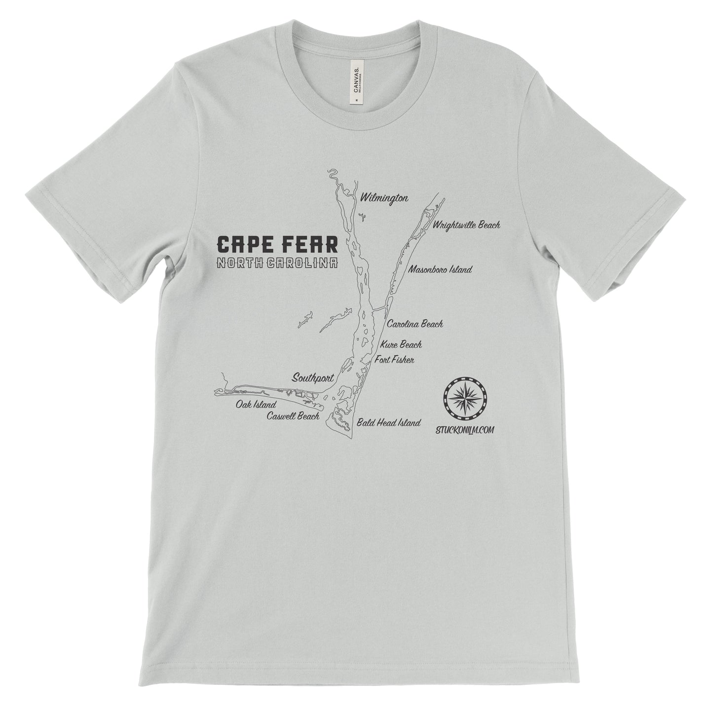 Cape Fear Map Light T-shirt