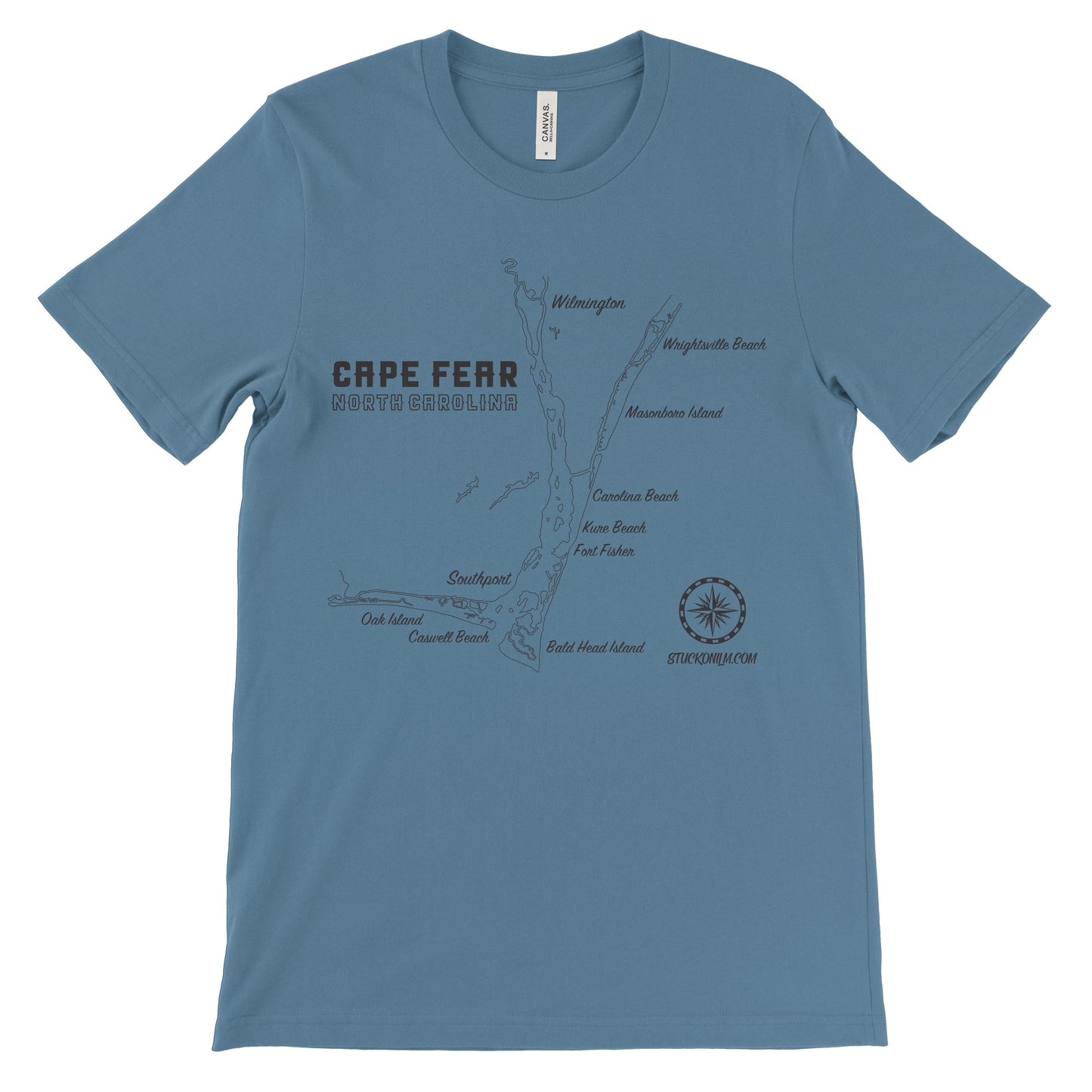 Cape Fear Map Light T-shirt