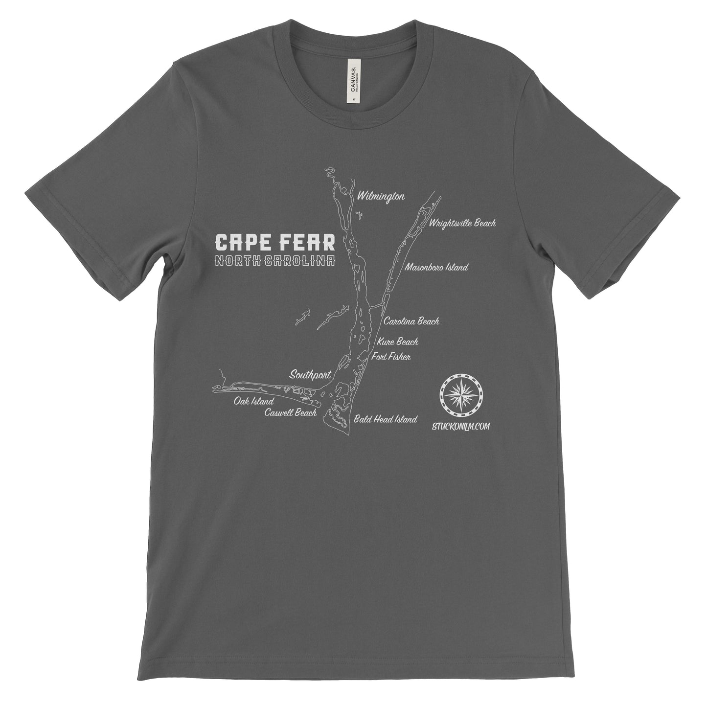 Cape Fear Map Dark T-shirt