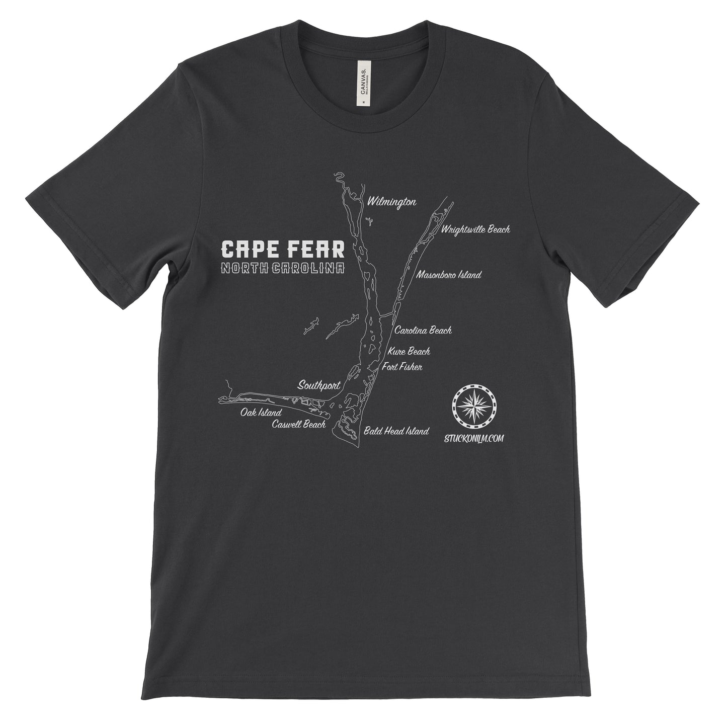 Cape Fear Map Dark T-shirt