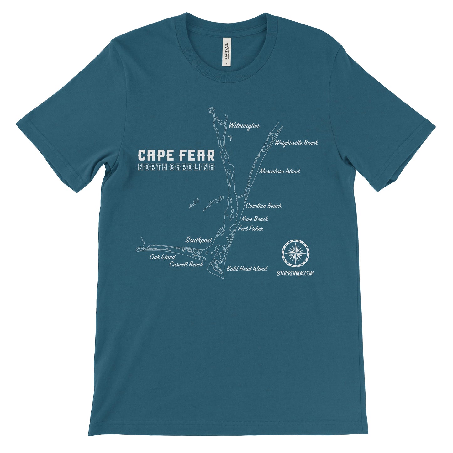 Cape Fear Map Dark T-shirt