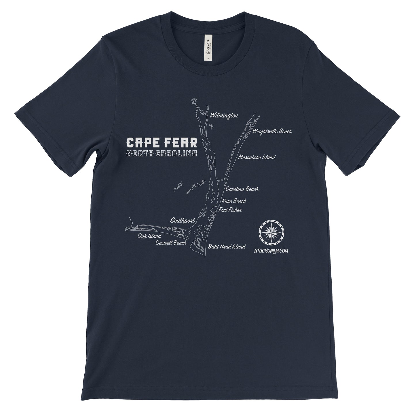 Cape Fear Map Dark T-shirt