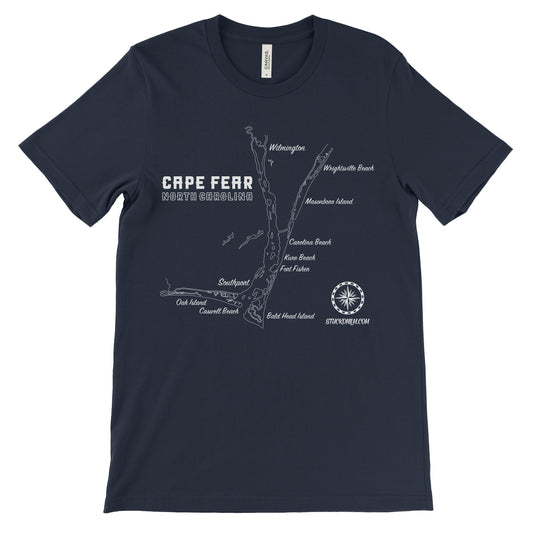 Cape Fear Map Dark T-shirt