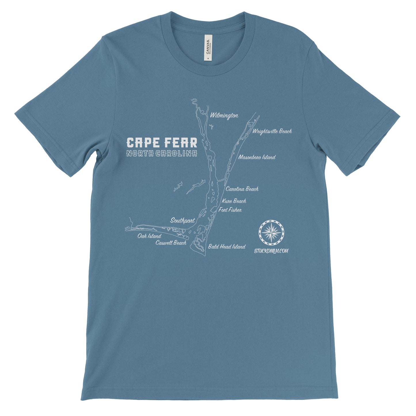 Cape Fear Map Dark T-shirt